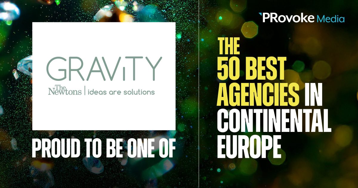 Η Gravity The Newtons  στη λίστα των 50 Best Agencies in Continental Europe