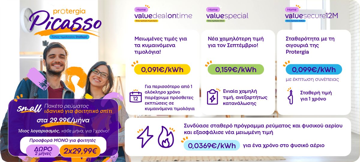 Φθινόπωρο με χαμηλότερες τιμές από την Protergia