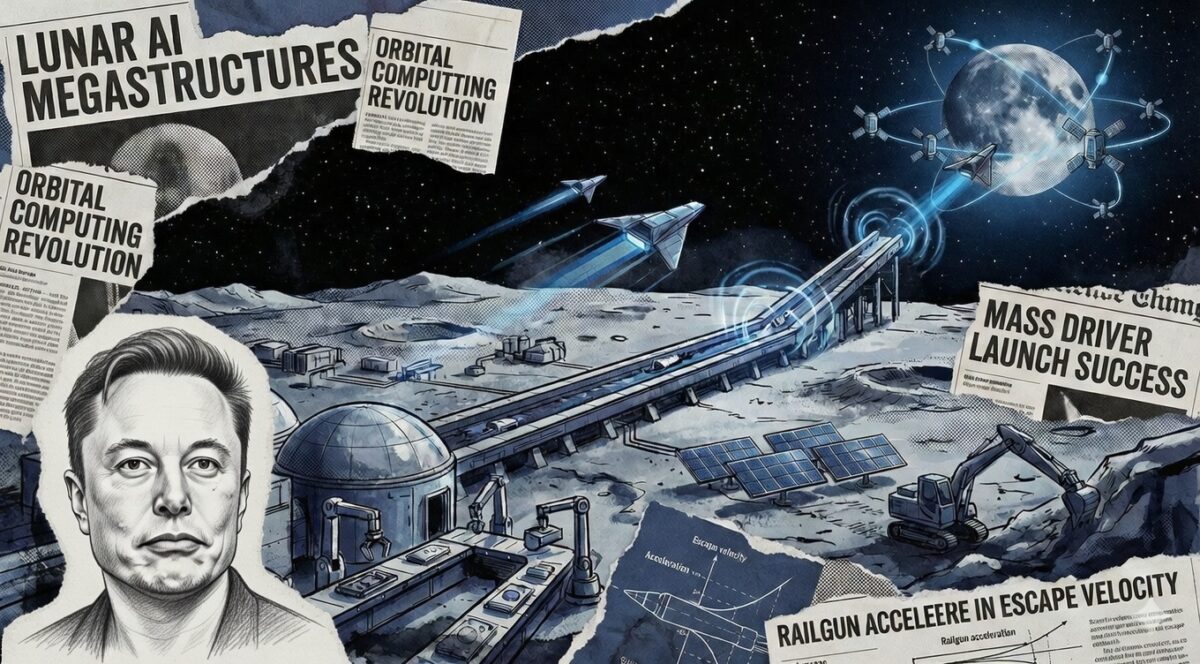 Ο Έλον Μασκ θέλει να φτιάξει εργοστάσιο δορυφόρων AI στη Σελήνη με «γιγαντιαίο καταπέλτη»