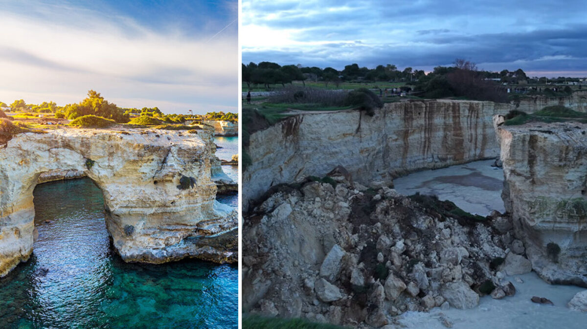 Ιταλία: Κατέρρευσε από την κακοκαιρία η διάσημη Αψίδα των Εραστών ανήμερα του Αγίου Βαλεντίνου