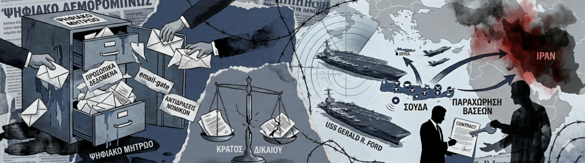 Τα νομικά «πειράματα» του διδύμου της Δικαιοσύνης, το «email-gate» και τα «ρέστα» Γεραπετρίτη στις ΗΠΑ για τον πόλεμο στο Ιράν!