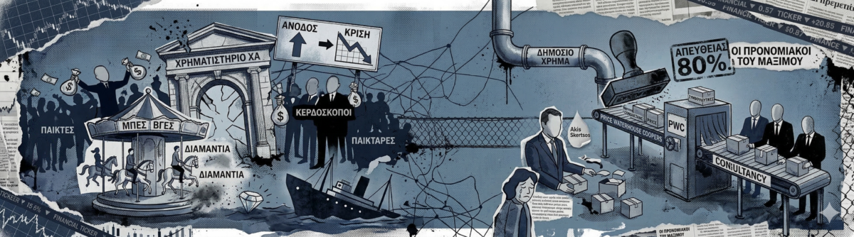 Το «μπες-βγες» των διαμαντιών στο Χρηματιστήριο, τα δάκρυα του Σκέρτσου και οι απευθείας αναθέσεις-μαμούθ στην PWC!