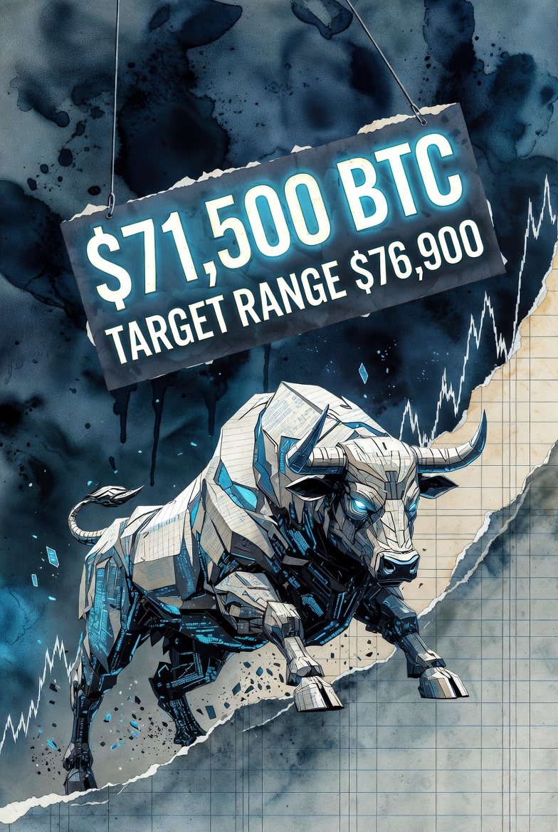 Bitcoin στις 71.500 δολάρια: Το supply shock και ο στόχος των 76.900