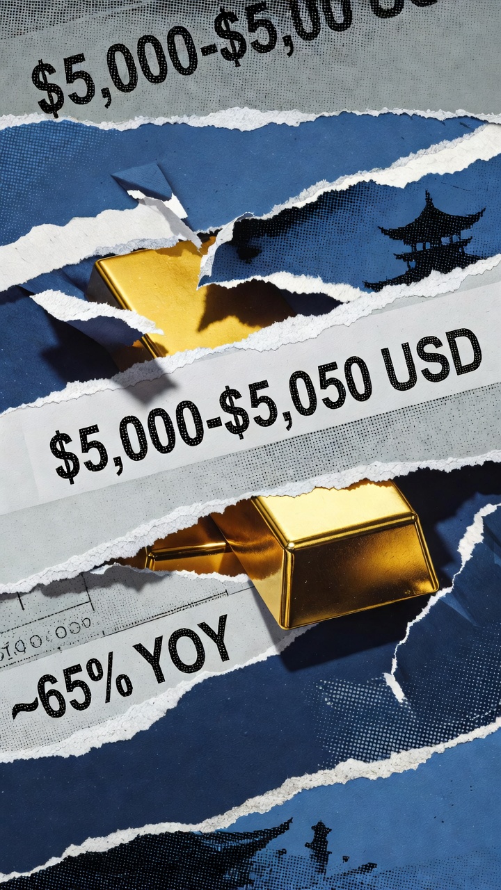 Χρυσός στα 5.050 δολάρια: Η ανοσία στα επιτόκια και η ασιατική «σκούπα»