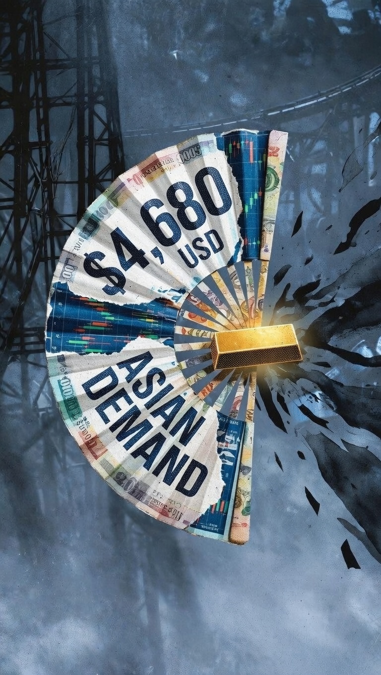 Χρυσός στα 4.680 δολάρια: Η ασιατική αντεπίθεση και το κλείσιμο των σορτ