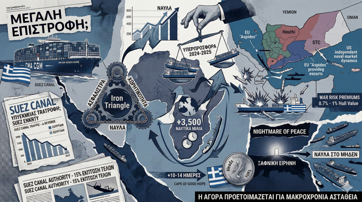 Το ελληνικό παράδοξο της Ερυθράς Θάλασσας – Οι έλληνες εφοπλιστές κερδίζουν είτε κλείσει το Σουέζ είτε όχι!