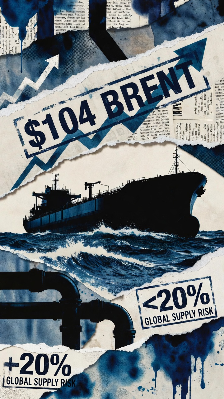 Αγορά πετρελαίου: Η σκληρή πραγματικότητα των 104 δολαρίων και το ασφάλιστρο κινδύνου