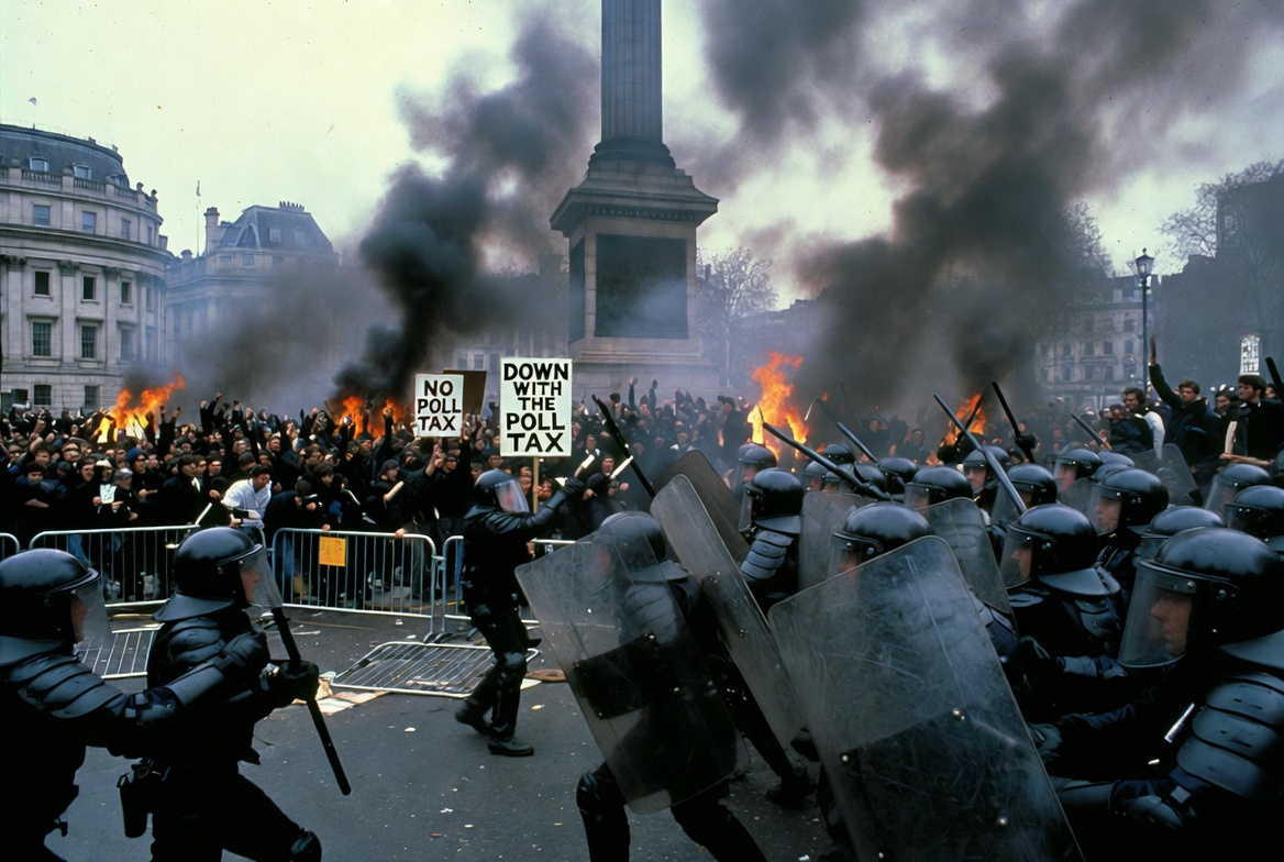 Οι ταραχές του “poll tax” και το πολιτικό κόστος της οριζόντιας φορολογίας