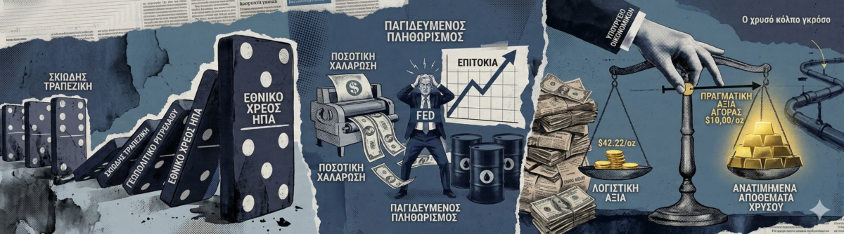 Tο ντόμινο του χρέους, ο «παγιδευμένος» πληθωρισμός και το χρυσό κόλπο γκρόσο της Aμερικής