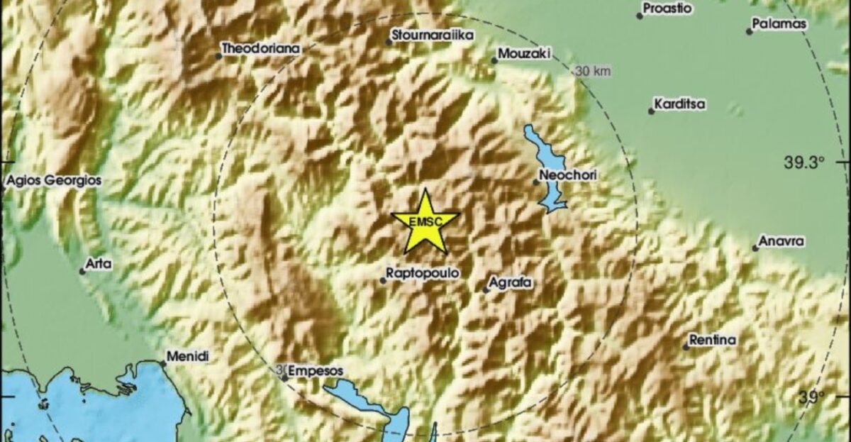 Κατολισθήσεις και διακοπές ρεύματος σε οκτώ χωριά μετά τον σεισμό 4,8 Ρίχτερ στην Ευρυτανία