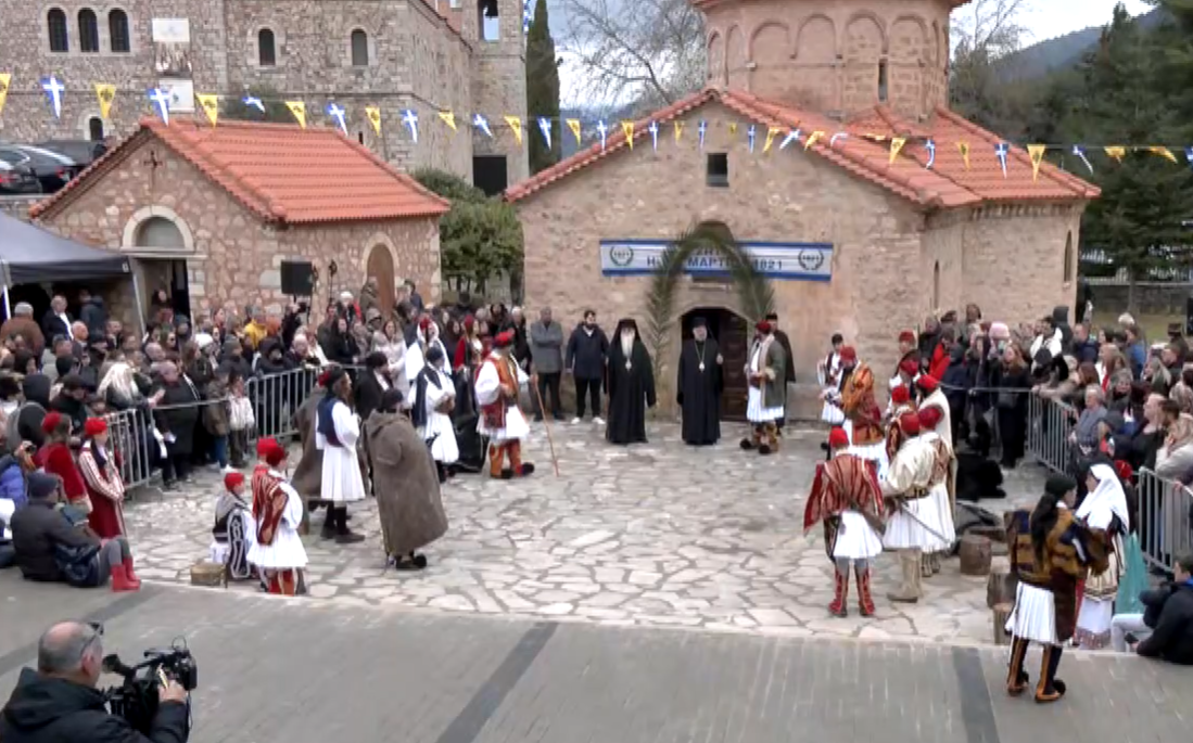 Μονή Αγίας Λαύρας: Η αναπαράσταση της ορκωμοσίας των αγωνιστών του 1821