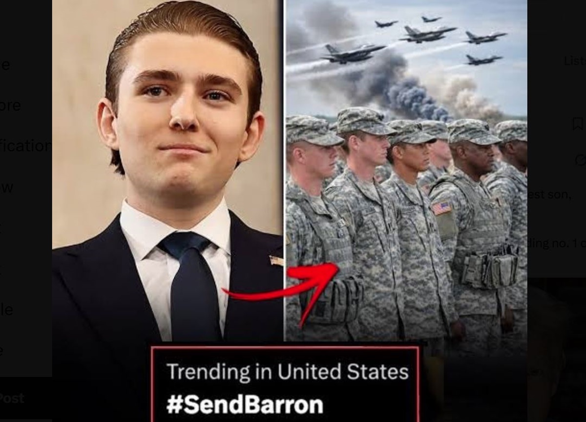 Send Barron: H διαδικτυακή καμπάνια για την στράτευση του Μπάρον Τραμπ στον πόλεμο με το Ιράν