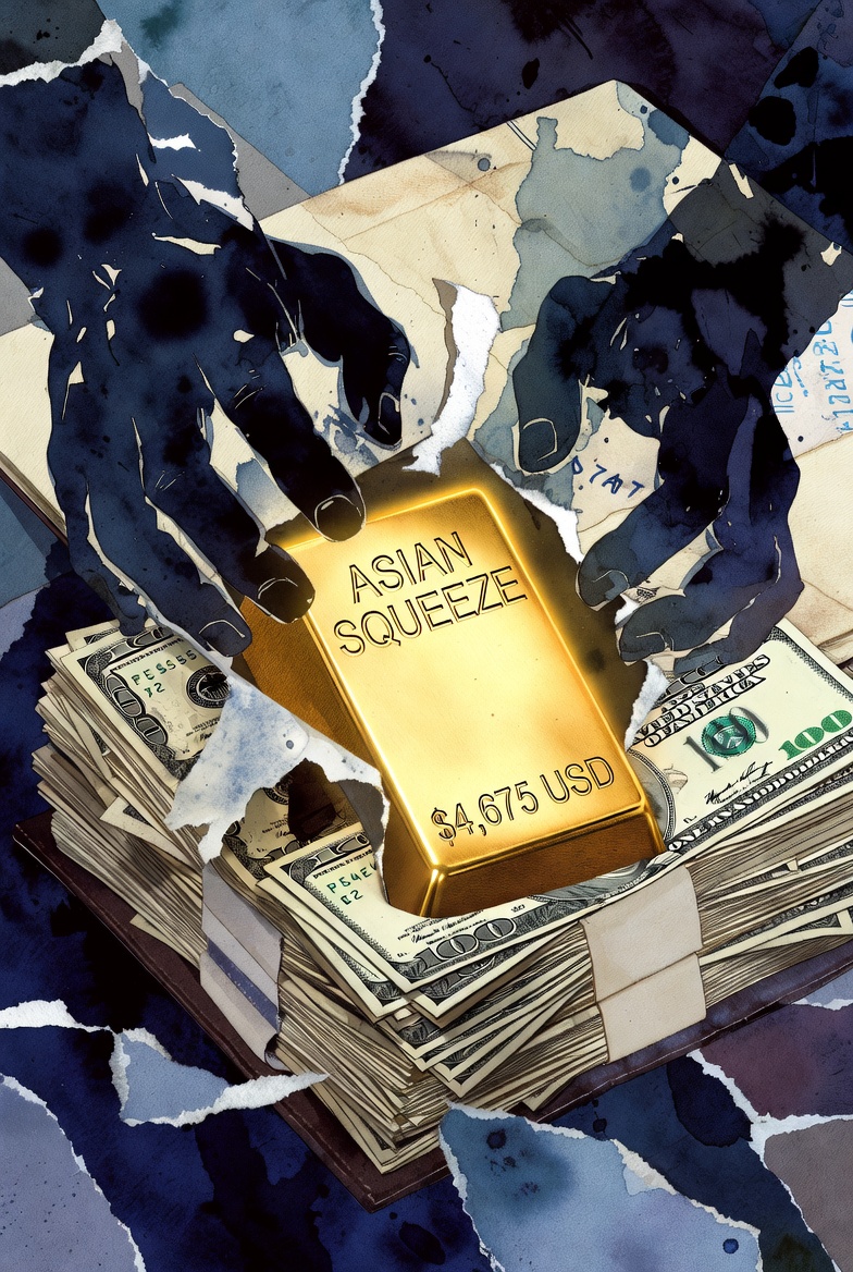 Χρυσός στα 4.675 δολάρια: Το ιστορικό υψηλό και το ανελέητο physical squeeze της Ασίας