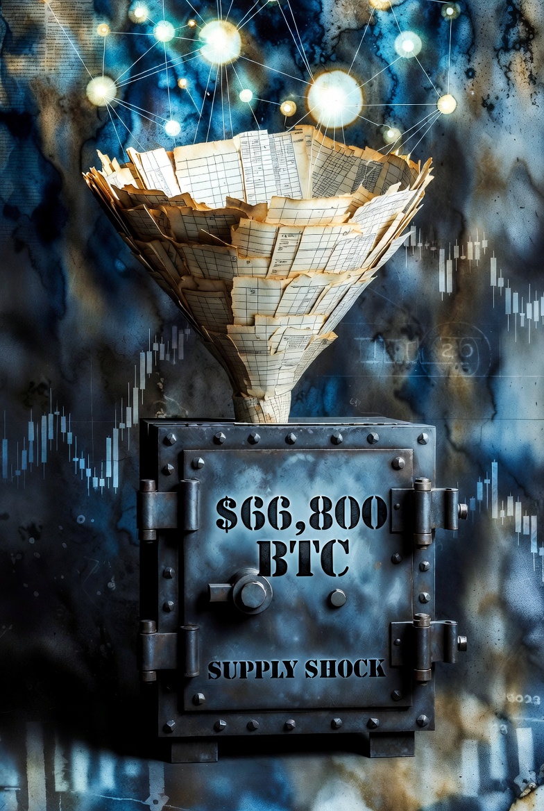 Bitcoin στα 66.800 δολάρια: Η αναζήτηση βάσης και η ξηρασία ρευστότητας στα ανταλλακτήρια