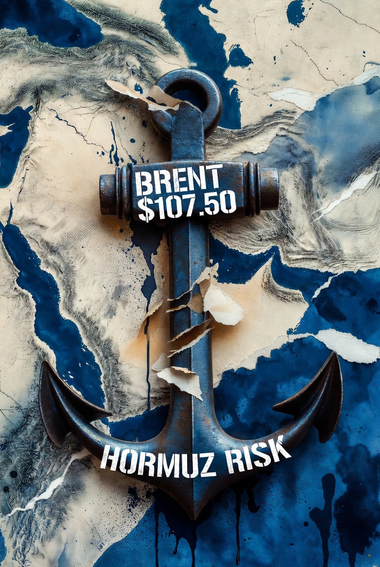 Αγορά πετρελαίου: Η πρεμιέρα της εβδομάδας, το Brent στα 107,50 δολάρια και η σιωπή της Ευρώπης