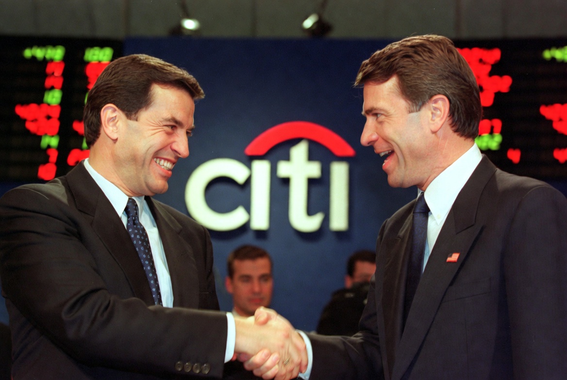 Η συγχώνευση της Citicorp με την Travelers και η κατάρρευση του νόμου Glass-Steagall