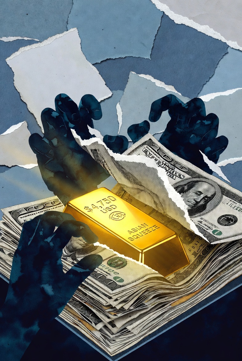 Χρυσός στα 4.750 δολάρια: Το ασιατικό σκούπισμα και η αποδολαριοποίηση
