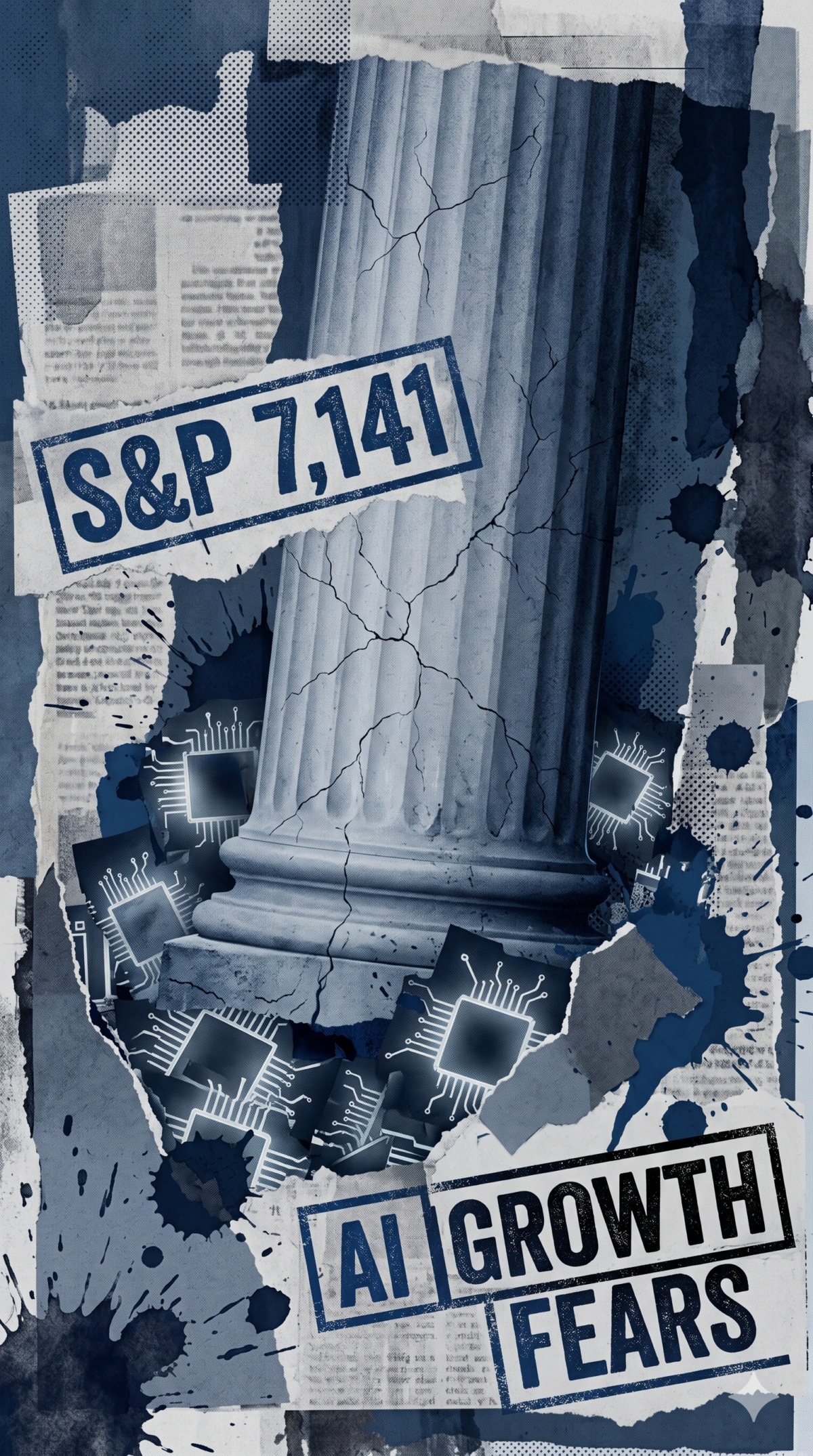 Wall street: Το φρένο της τεχνητής νοημοσύνης και η υποχώρηση από τις 7.173 μονάδες