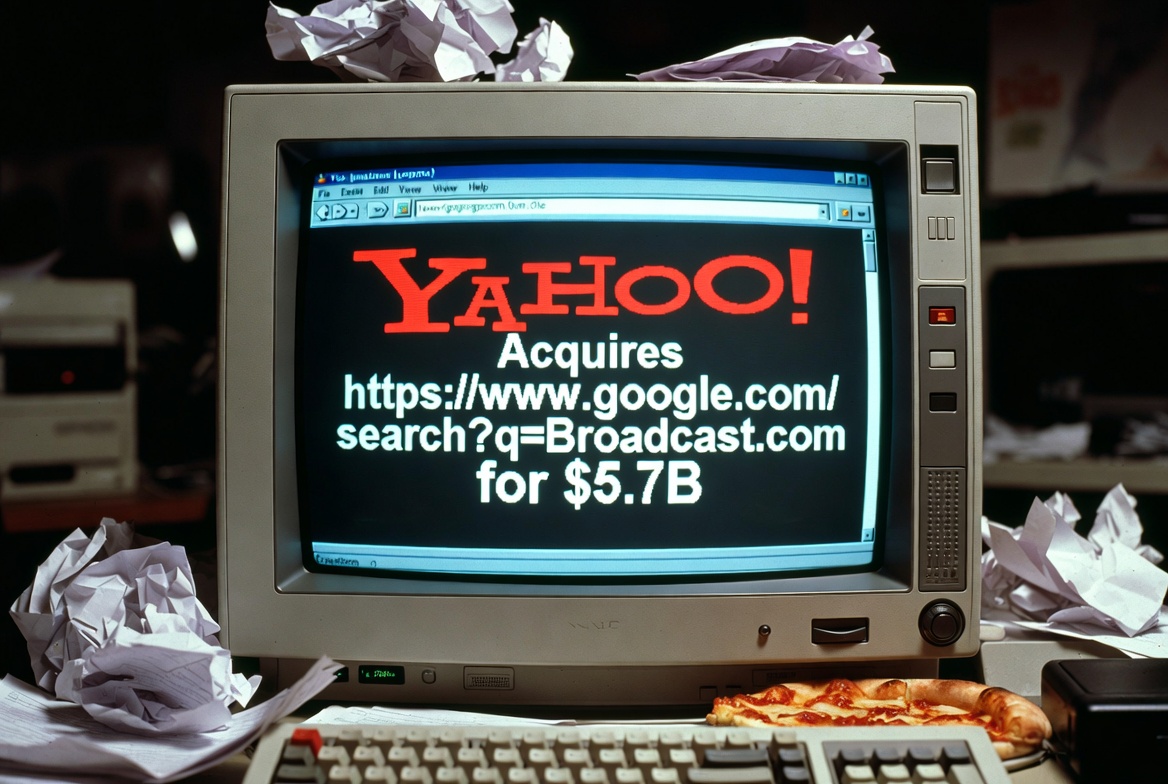 Η Yahoo εξαγοράζει την google Broadcast και η φούσκα των dot-com
