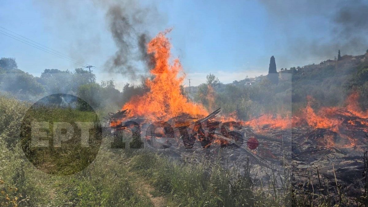 Χίος: Δύο συλλήψεις για καύσεις υπολειμμάτων καλλιεργειών χωρίς μέτρα προστασίας
