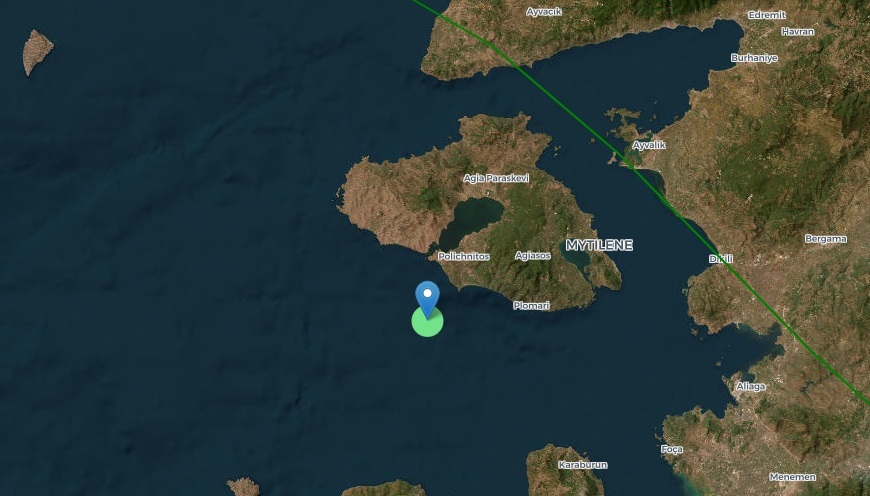Σεισμική δόνηση νοτιοδυτικά του Πλωμαρίου- Μυτιλήνης