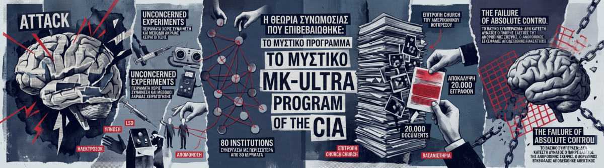 Η θεωρία συνωμοσίας που επιβεβαιώθηκε: Το μυστικό πρόγραμμα MK-Ultra της CIA που προσπαθούσε να ελέγξει το ανθρώπινο μυαλό