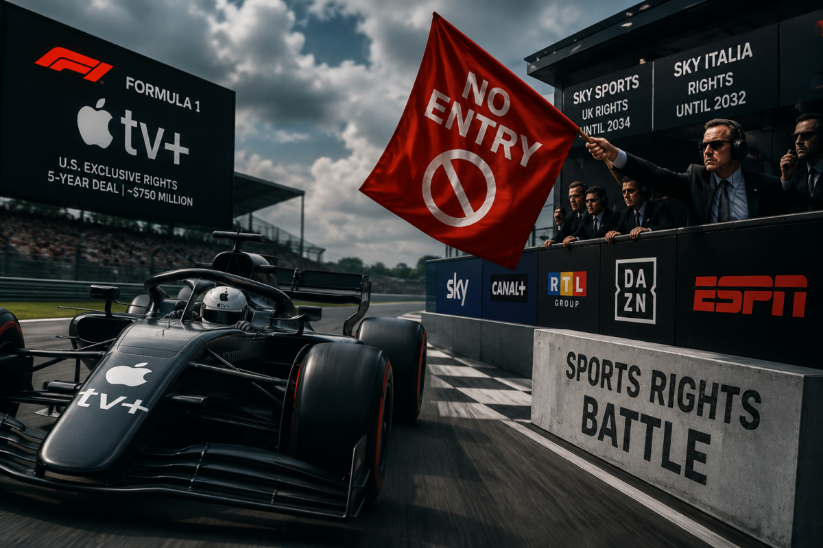 Η Apple πατά γκάζι στη Formula 1, αλλά τα τηλεοπτικά δίκτυα σηκώνουν κόκκινη σημαία