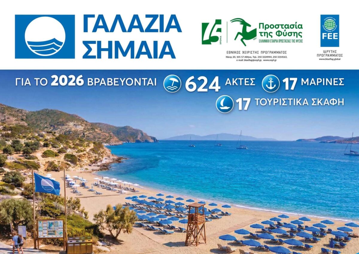 Γαλάζια σημαία σε 46 ακτές στα Ιόνια Νησιά – Αύξηση βραβεύσεων στη Ζάκυνθο