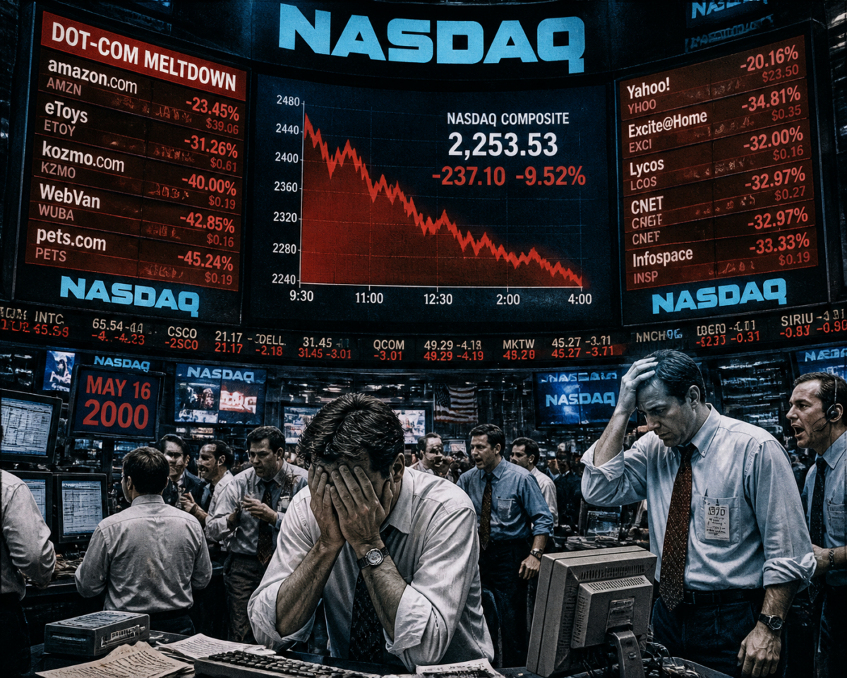 Η κρίση του Dot-com και η βουτιά του NASDAQ στο 2000
