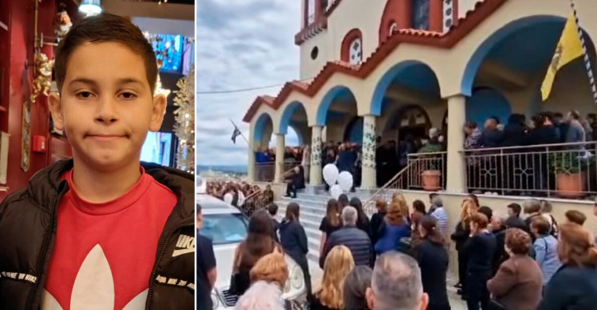 Ηλεία: Θρήνος στην κηδεία του 13χρονου που βρήκε τραγικό θάνατο σε τροχαίο με πατίνι 