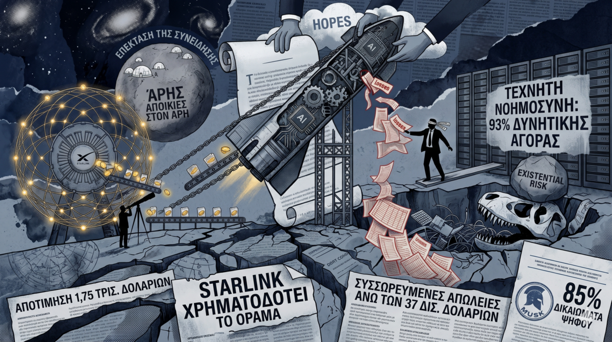 Το έγγραφο-σοκ της SpaceX: Το σχέδιο για αποικίες στον Άρη, τεχνητή νοημοσύνη και μια αποτίμηση 1,75 τρισ. δολαρίων