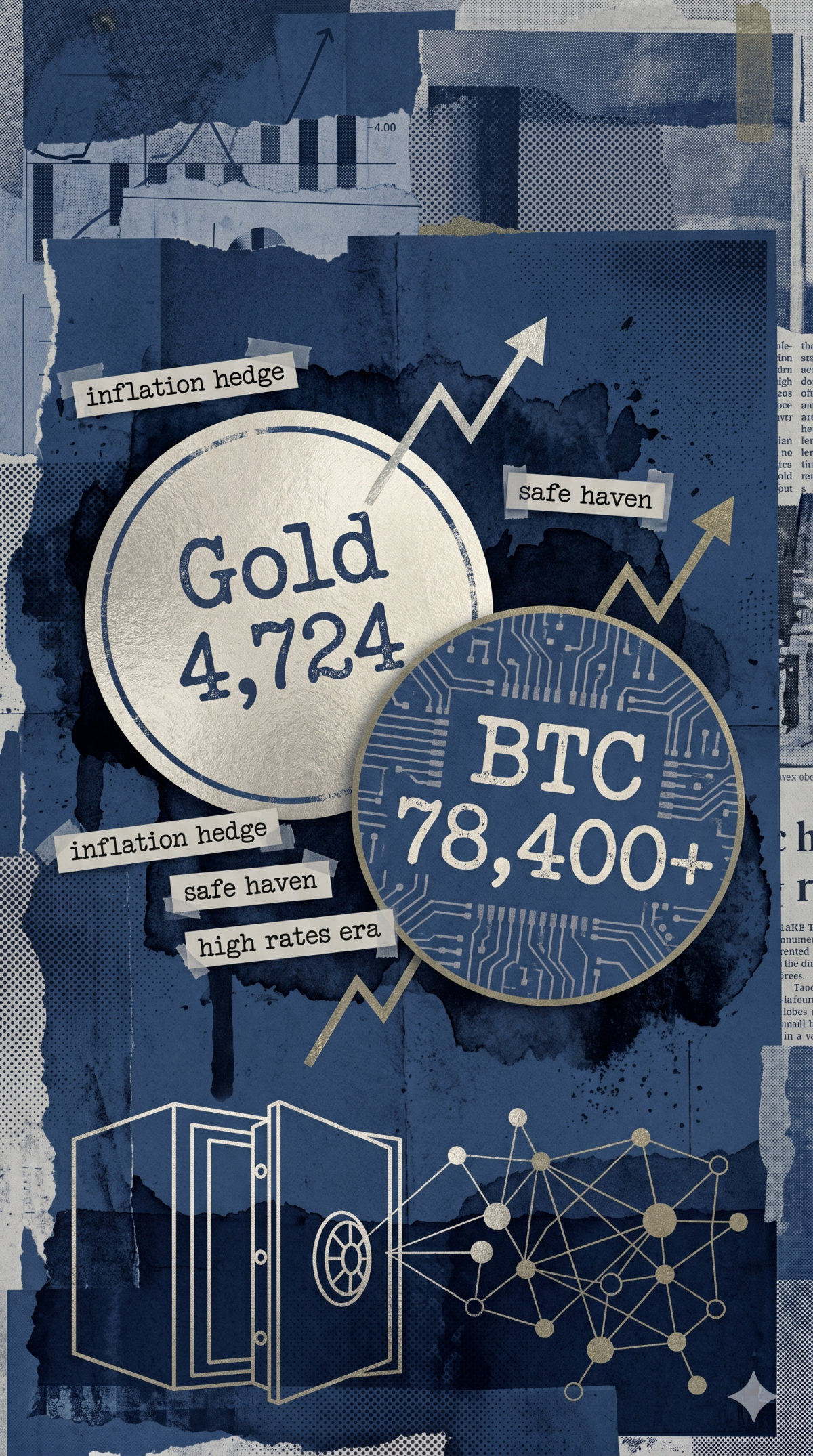 Χρυσός και Bitcoin: Δύο «ασφαλή καταφύγια» στην εποχή του ακριβού χρήματος