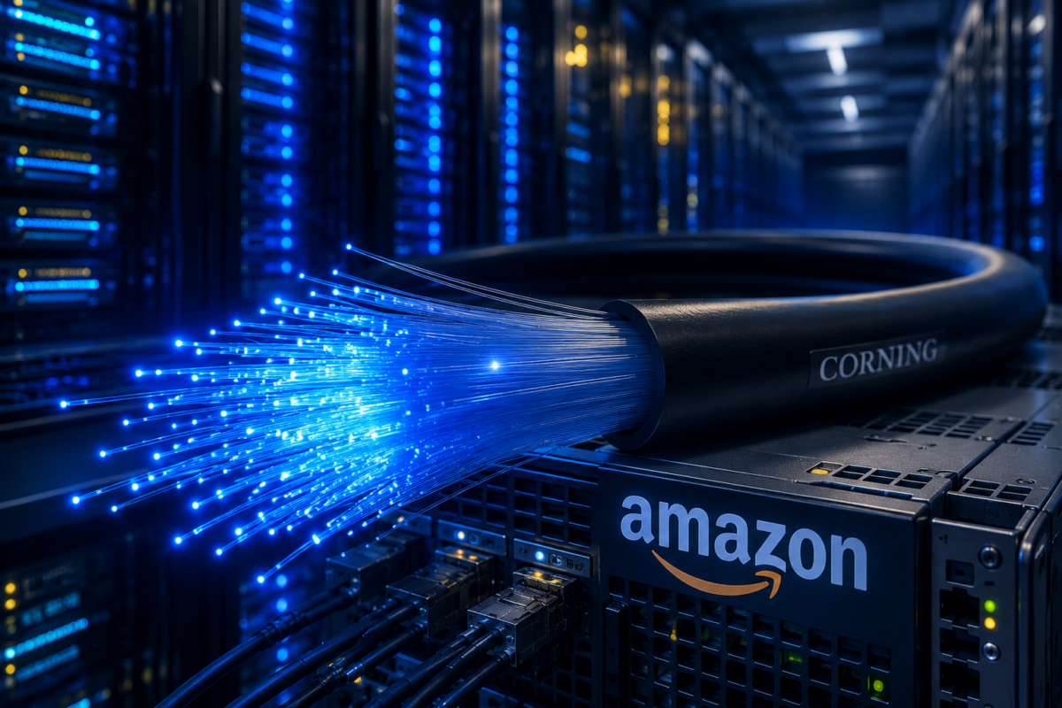 Amazon και Corning: Τα chips τραβούν τα φώτα, οι οπτικές ίνες τα δισεκατομμύρια