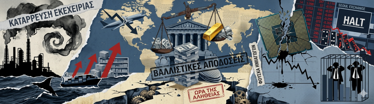 Η κλιμάκωση της έντασης στη Μέση Ανατολή και το κραχ της Σεούλ προκαλούν τριγμούς στο παγκόσμιο οικονομικό οικοδόμημα