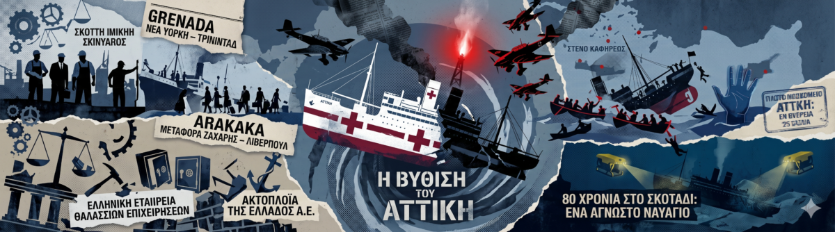 Το άγνωστο ναυάγιο του ΑΤΤΙΚΗ: Από τα δρομολόγια της Μεσογείου στη βύθιση από γερμανική αεροπορική επίθεση