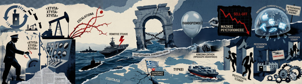Το ντόμινο της παγκόσμιας κατάρρευσης: Τα στενά του Ορμούζ, η τεχνολογική φούσκα και ο πληθωρισμός