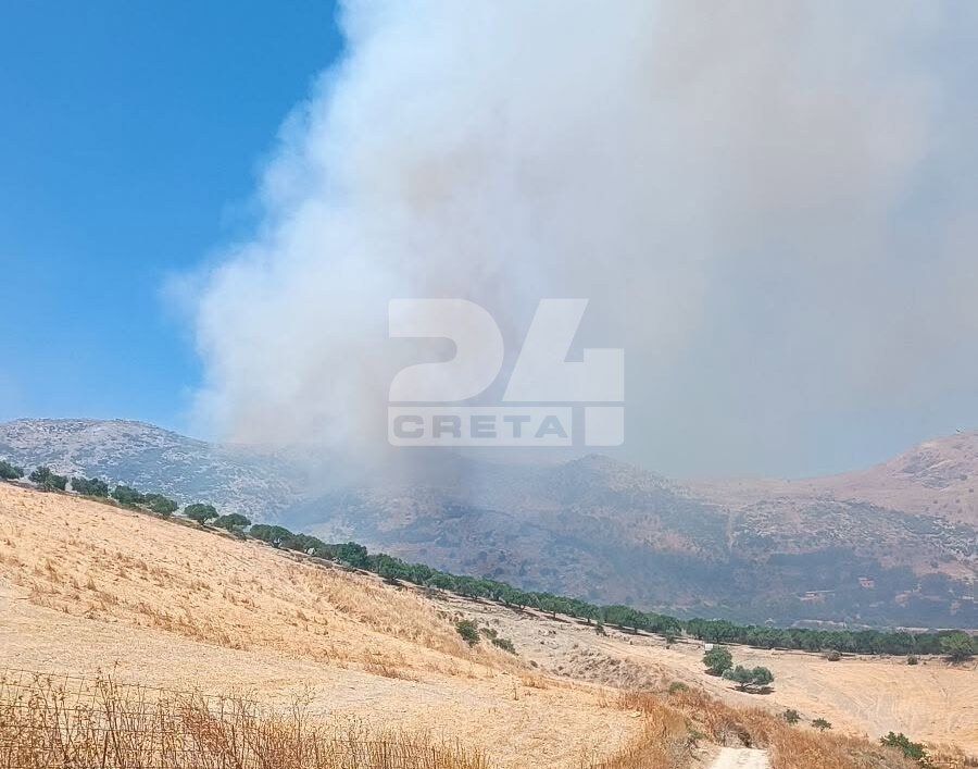 Το 112 εξέδωσε μήνυμα για πυρκαγιά στο Μελιδοχώρι Ηρακλείου
