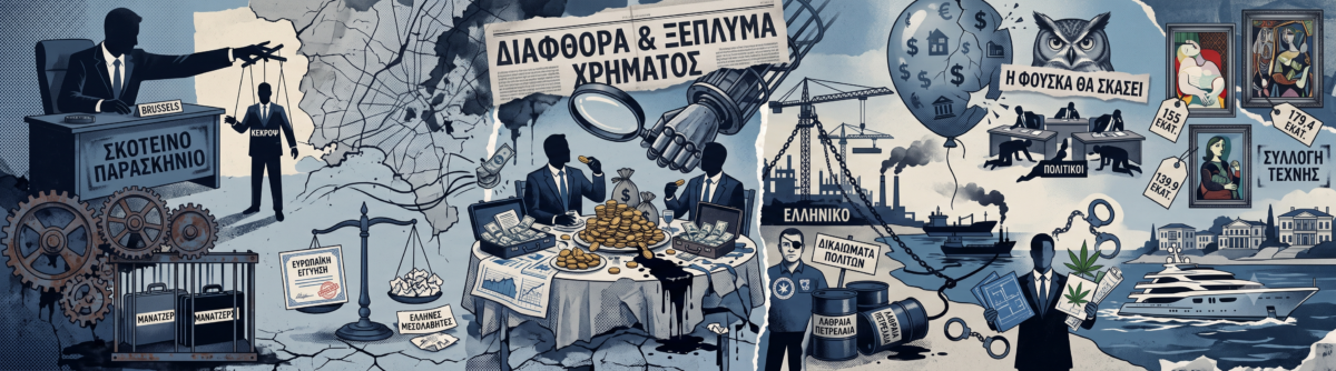 Δύο πολύ γνωστοί παράγοντες της επιχειρηματικής ζωής στο κάδρο των Αρχών, για μίζες, νταραβέρια, επιστροφές από προμήθειες και αναθέσεις, εκτεταμένη φοροδιαφυγή και ξέπλυμα!