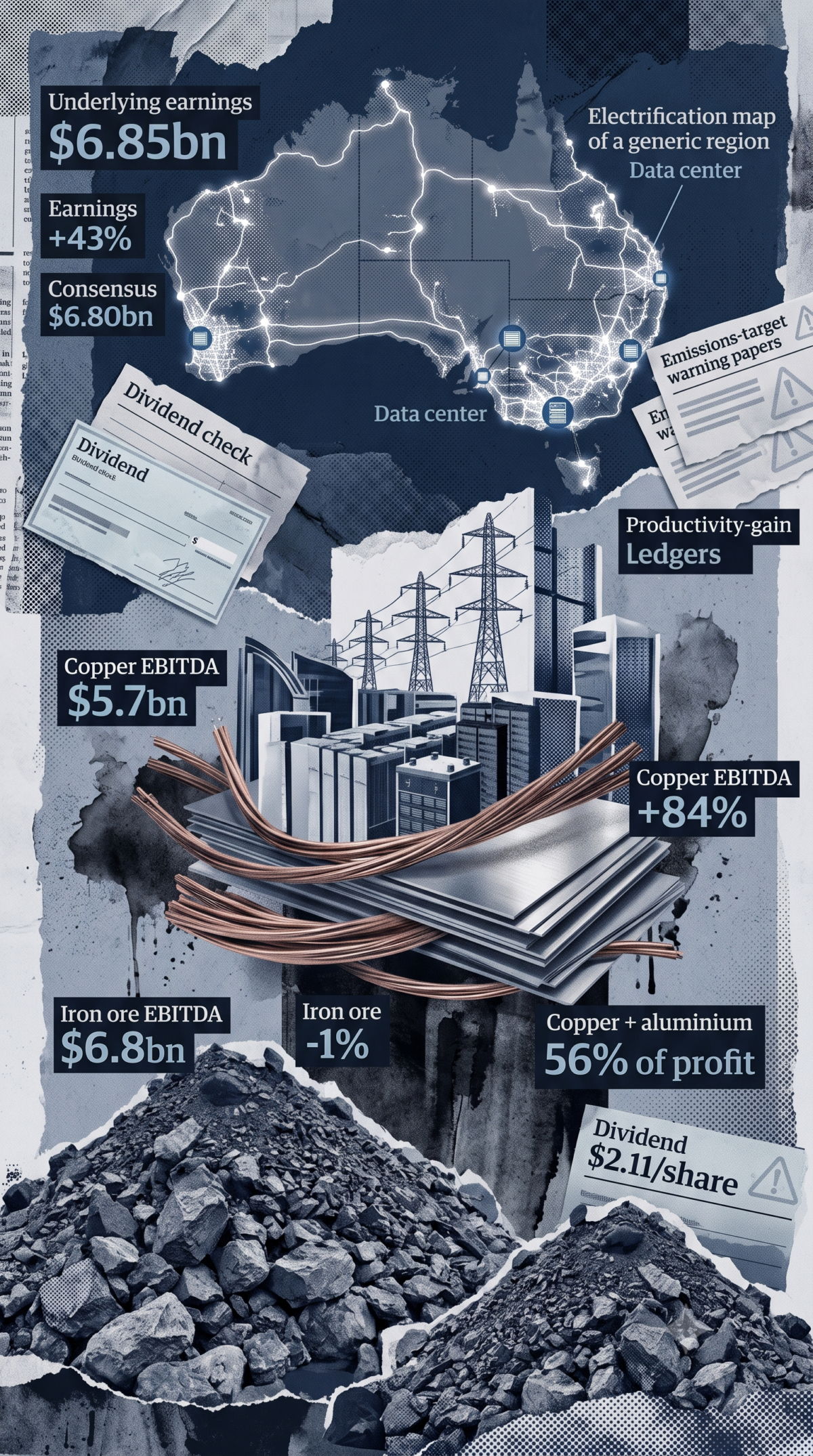 Η Rio Tinto έγινε λιγότερο σιδηρομετάλλευμα και περισσότερο ηλεκτρισμός