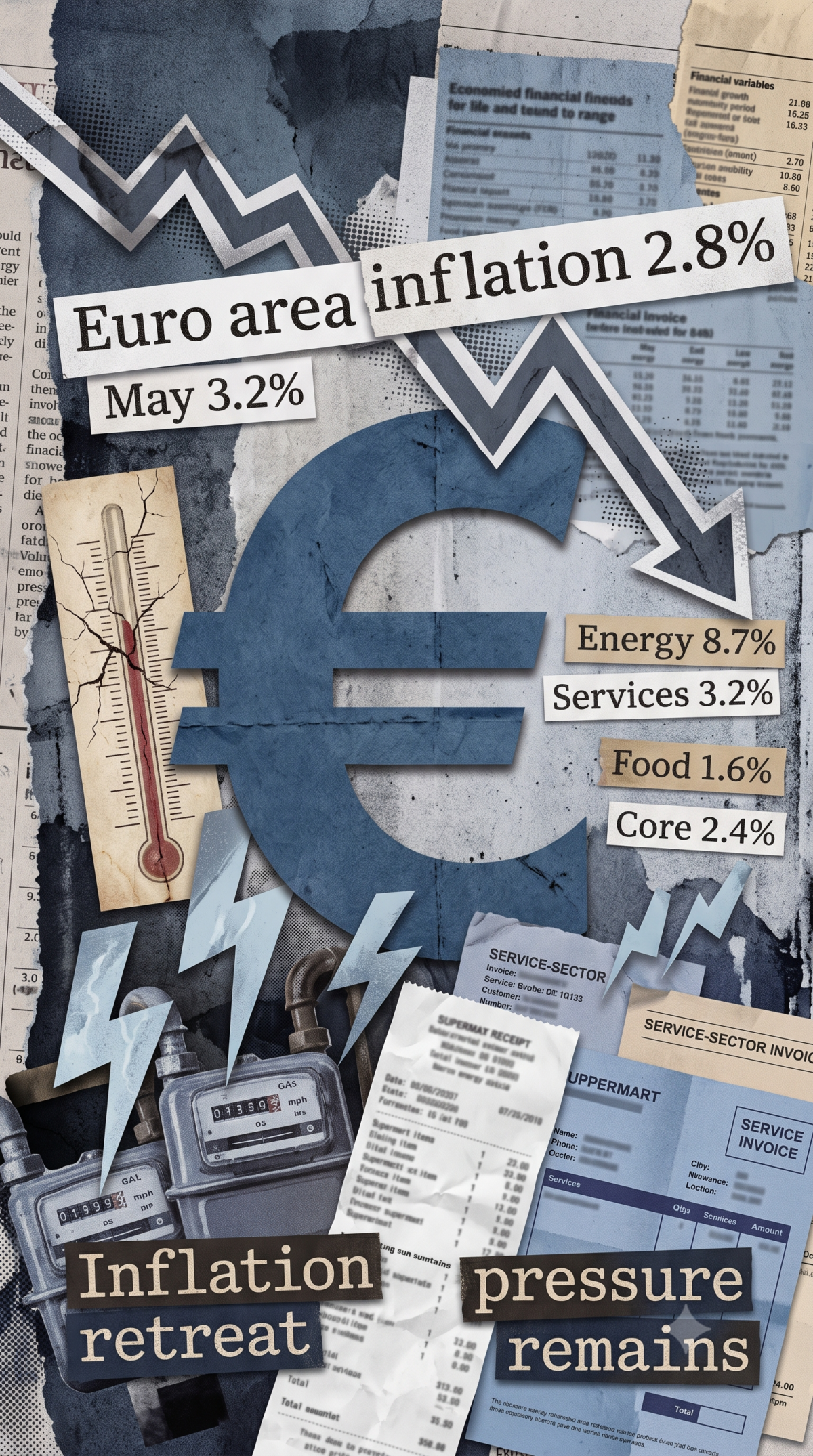 Ο πληθωρισμός στην Ευρωζώνη πέφτει, αλλά η ενέργεια δεν παραδίδει όπλα