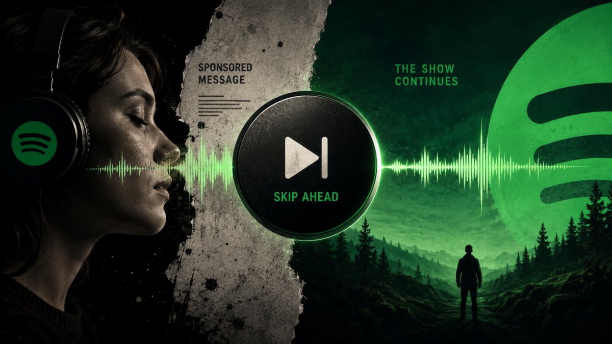 Το Spotify βάζει κουμπί ανάμεσα στον ακροατή και το εμπορικό διάλειμμα: Το fast-forward γίνεται με ένα κλικ