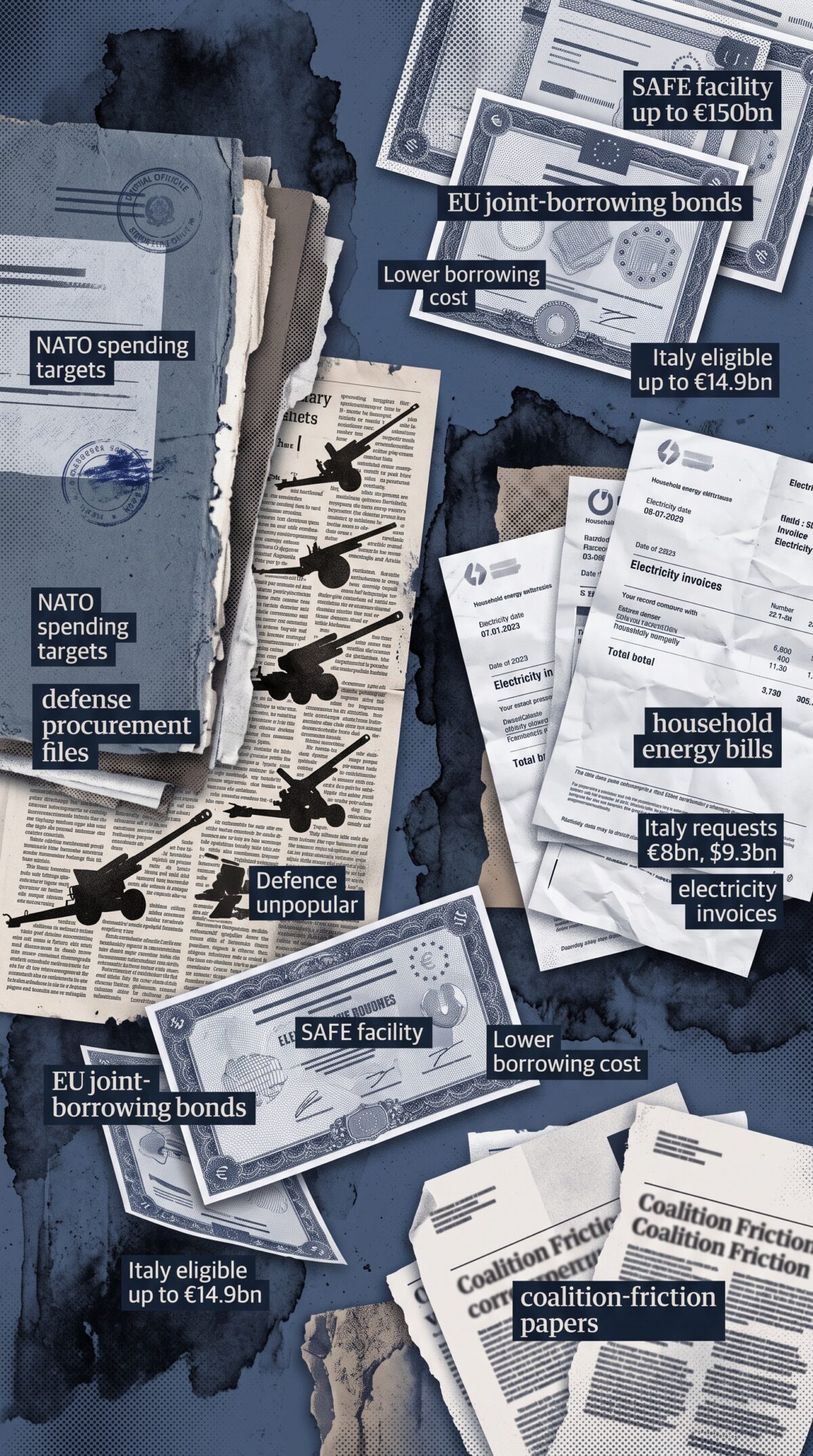 Η Ιταλία αγοράζει άμυνα με φθηνό ευρωπαϊκό χρέος