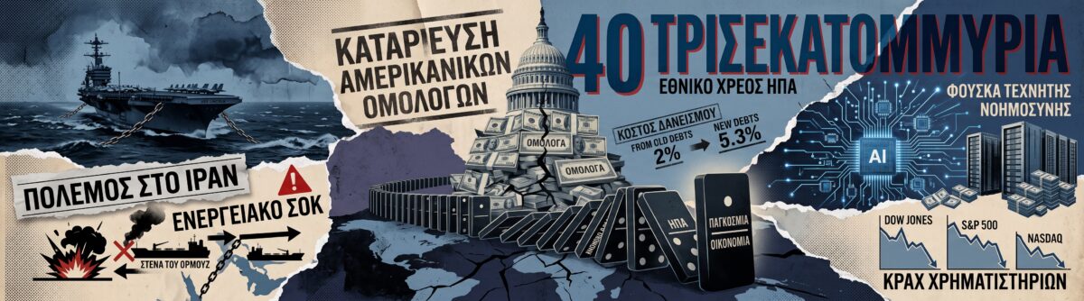 Η κατάρρευση των αμερικανικών ομολόγων και ο πόλεμος οδηγούν μαθηματικά στην απόλυτη παγκόσμια οικονομική κρίση