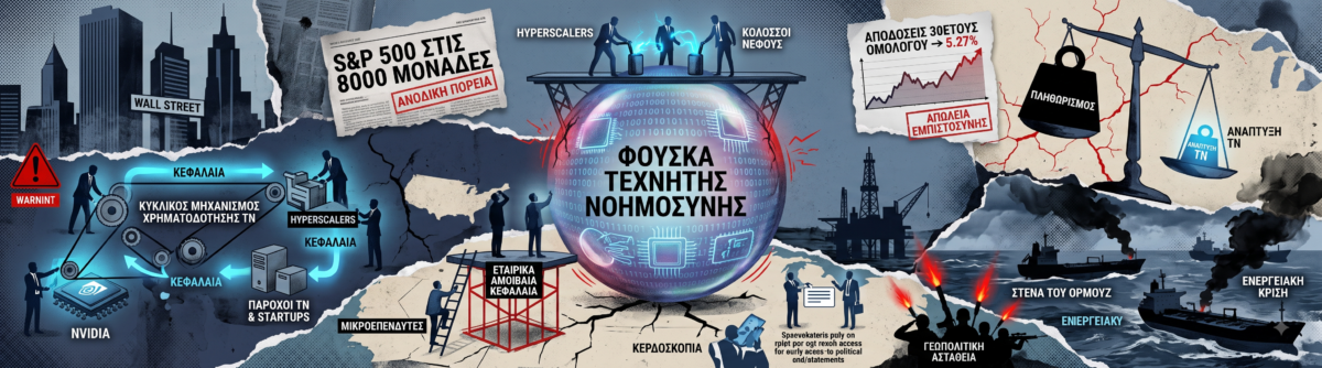Η φούσκα της τεχνητής νοημοσύνης, το πετρέλαιο και το ρίσκο κατάρρευσης των αγορών