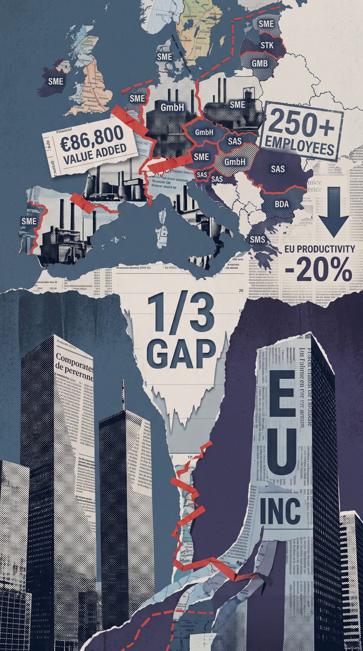 Η Ευρώπη χάνει παραγωγικότητα επειδή οι εταιρείες της μένουν μικρές