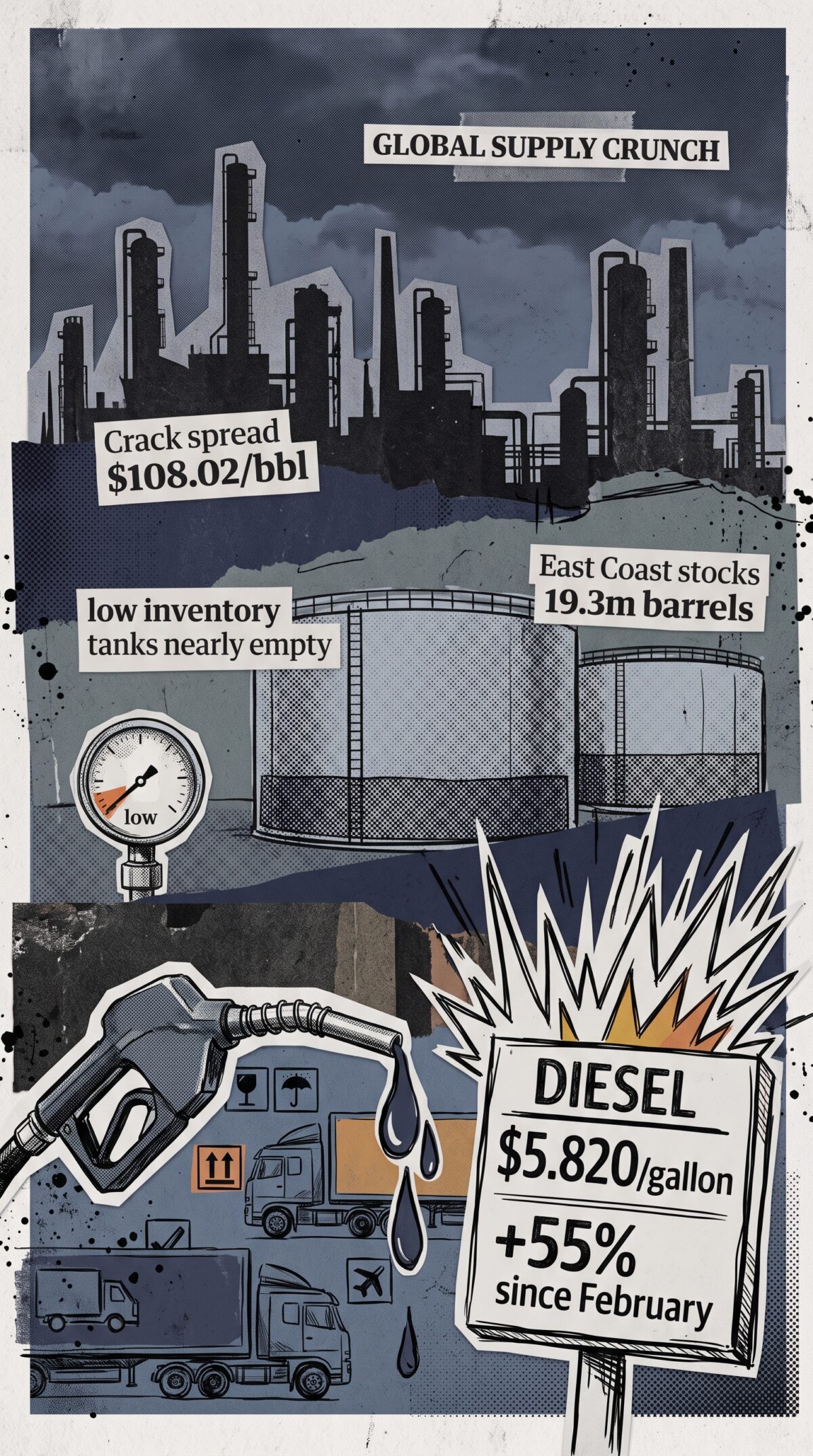 Το diesel γίνεται ο νέος πληθωριστικός εφιάλτης