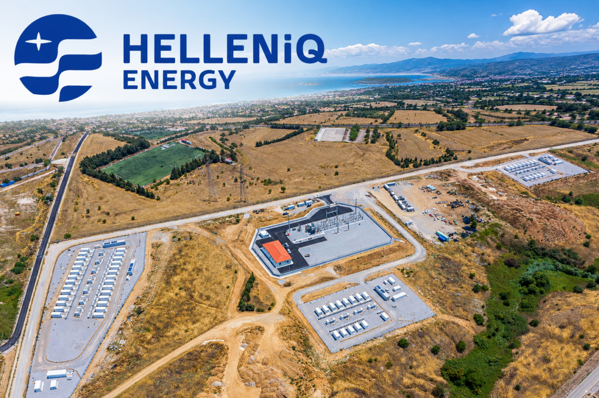 HELLENiQ ENERGY: Σε λειτουργία το πρώτο πάρκο «μπαταριών»