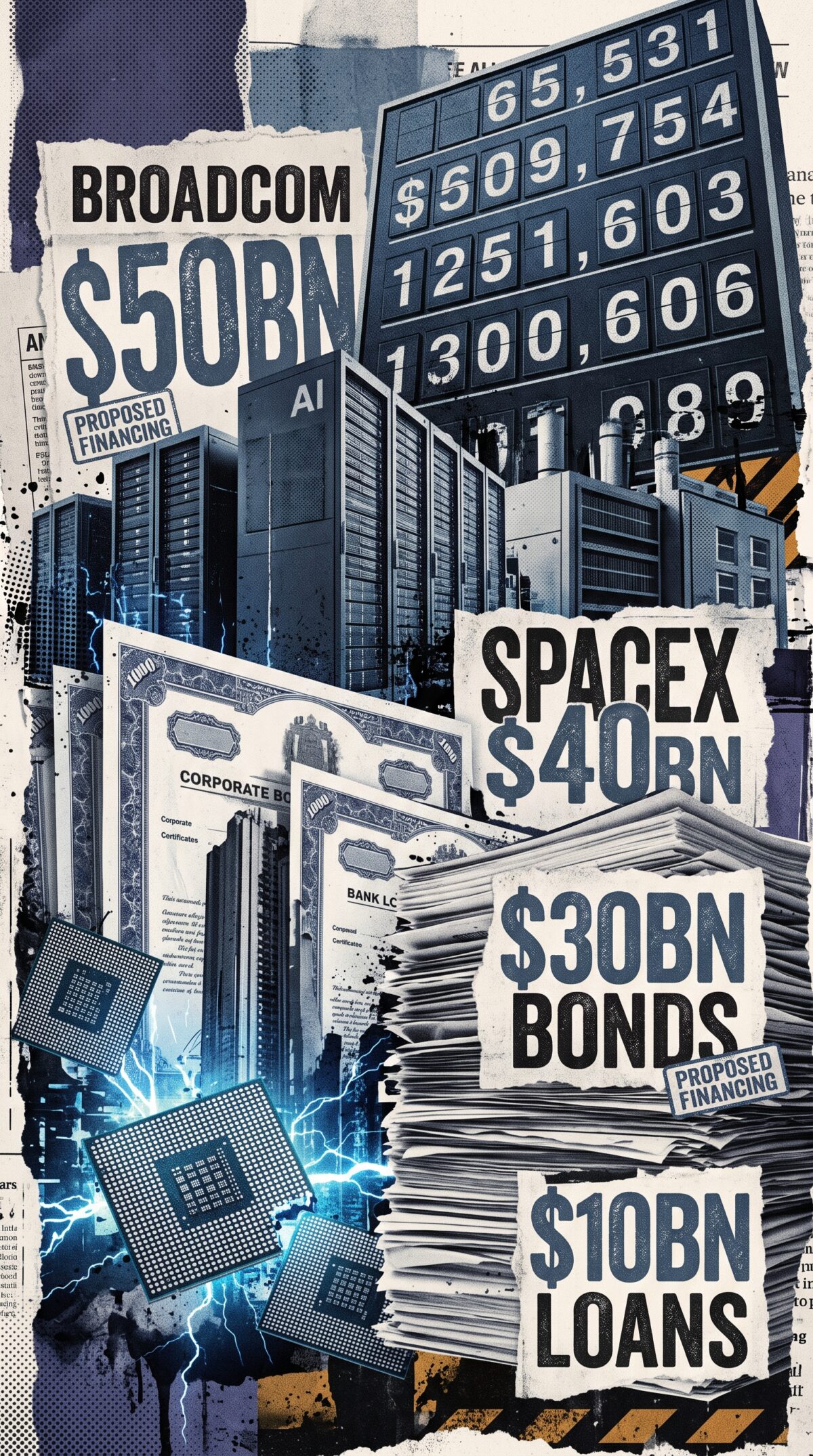 Η Broadcom και η SpaceX φορτώνουν χρέος στην τεχνητή νοημοσύνη